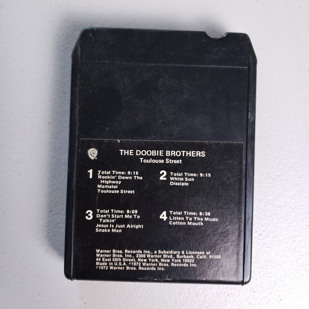 Doobie‎ Brothers Toulouse Street 8 Track Tape Album Rock Classic Untested